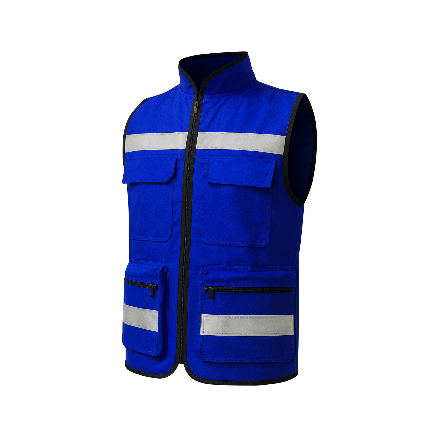 Chaleco Reportero Azul Mao